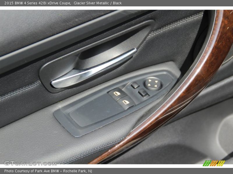 Glacier Silver Metallic / Black 2015 BMW 4 Series 428i xDrive Coupe