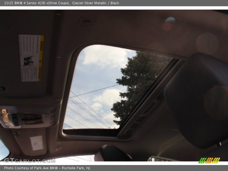 Glacier Silver Metallic / Black 2015 BMW 4 Series 428i xDrive Coupe