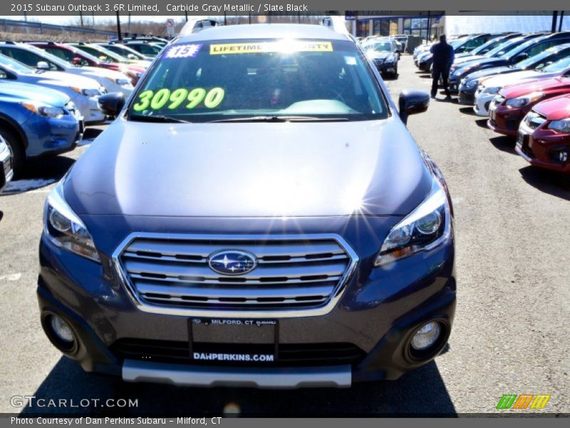 Carbide Gray Metallic / Slate Black 2015 Subaru Outback 3.6R Limited