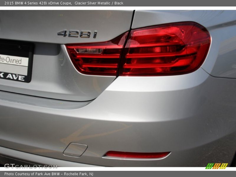 Glacier Silver Metallic / Black 2015 BMW 4 Series 428i xDrive Coupe