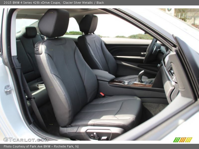 Glacier Silver Metallic / Black 2015 BMW 4 Series 428i xDrive Coupe
