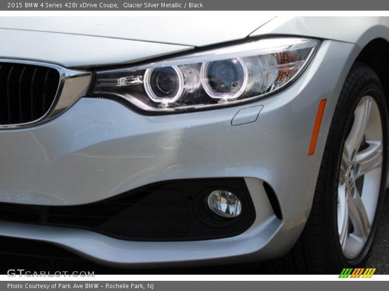 Glacier Silver Metallic / Black 2015 BMW 4 Series 428i xDrive Coupe