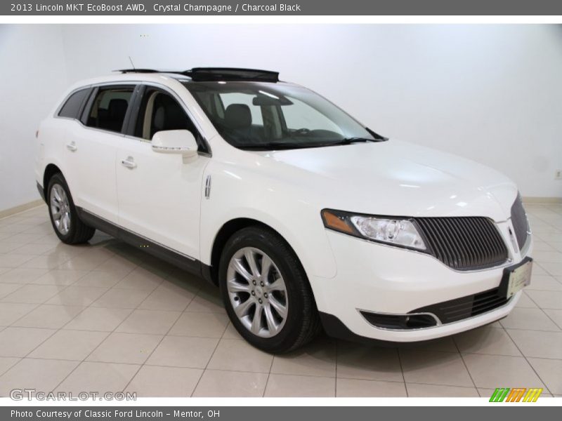 Crystal Champagne / Charcoal Black 2013 Lincoln MKT EcoBoost AWD
