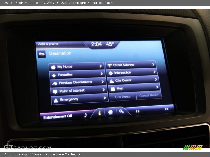 Crystal Champagne / Charcoal Black 2013 Lincoln MKT EcoBoost AWD