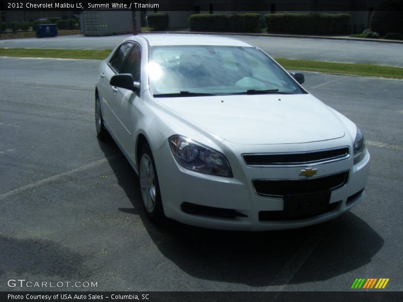 Summit White / Titanium 2012 Chevrolet Malibu LS
