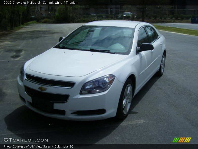 Summit White / Titanium 2012 Chevrolet Malibu LS
