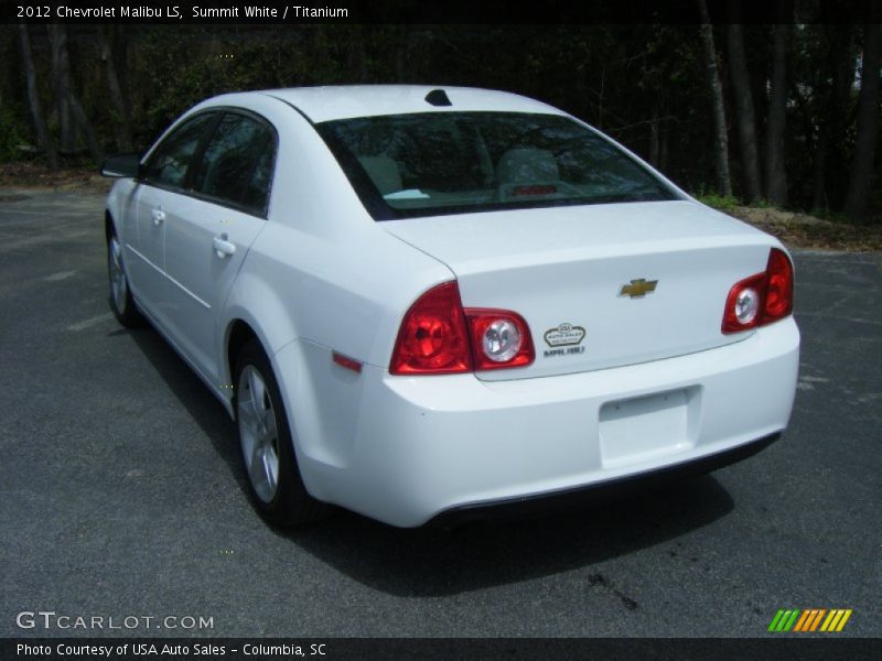 Summit White / Titanium 2012 Chevrolet Malibu LS