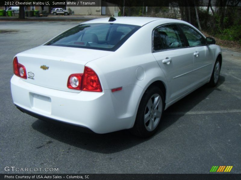 Summit White / Titanium 2012 Chevrolet Malibu LS