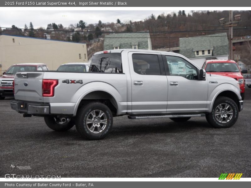 Ingot Silver Metallic / Black 2015 Ford F150 Lariat SuperCrew 4x4