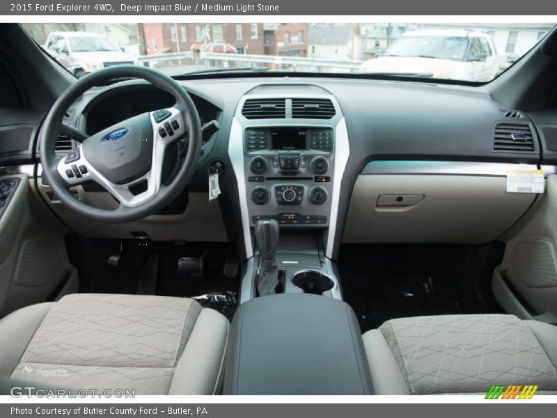 Deep Impact Blue / Medium Light Stone 2015 Ford Explorer 4WD