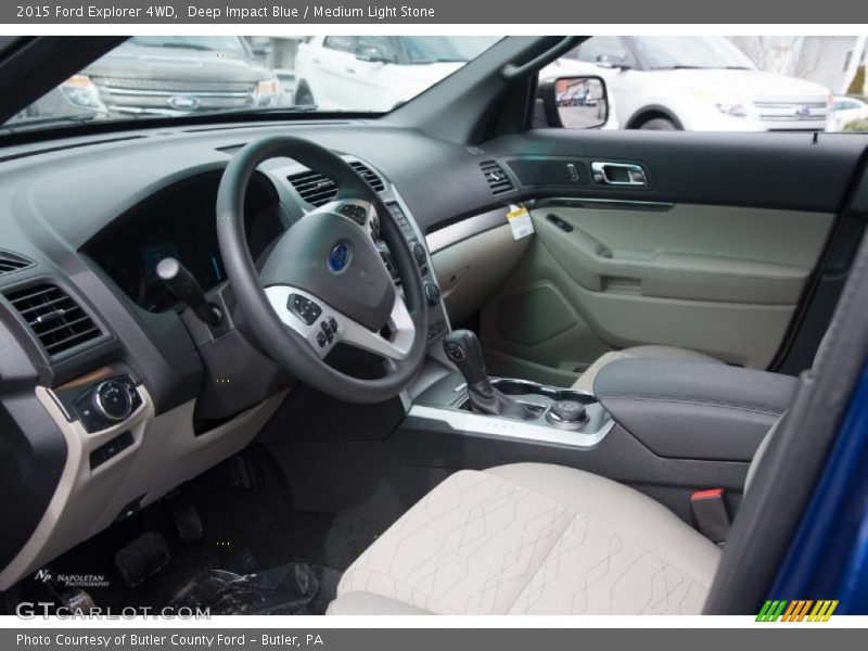 Deep Impact Blue / Medium Light Stone 2015 Ford Explorer 4WD