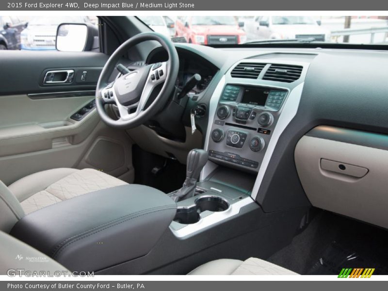 Deep Impact Blue / Medium Light Stone 2015 Ford Explorer 4WD