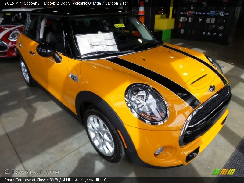 Volcanic Orange / Carbon Black 2015 Mini Cooper S Hardtop 2 Door