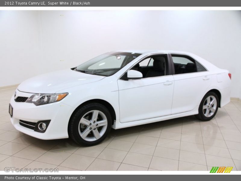 Super White / Black/Ash 2012 Toyota Camry LE