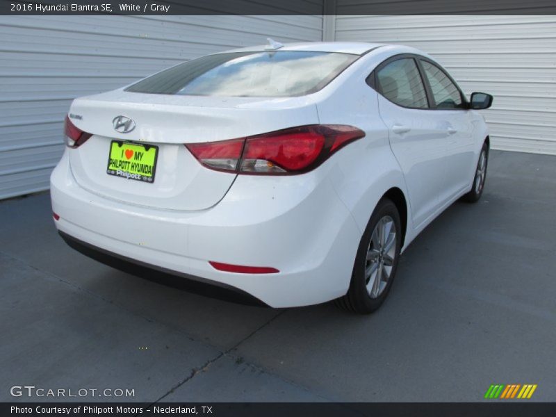 White / Gray 2016 Hyundai Elantra SE