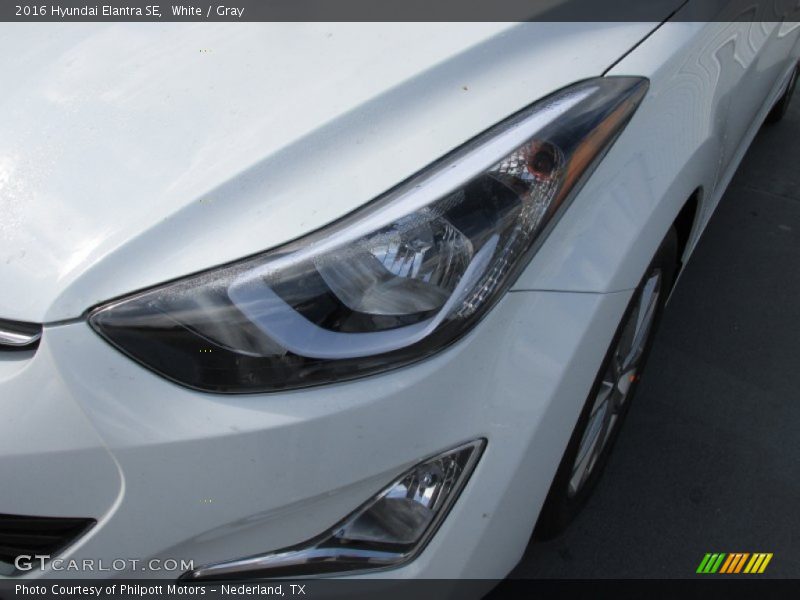 White / Gray 2016 Hyundai Elantra SE