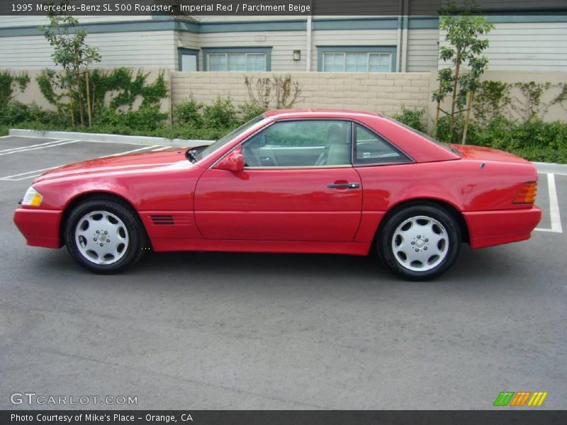 Imperial Red / Parchment Beige 1995 Mercedes-Benz SL 500 Roadster