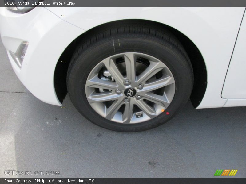 White / Gray 2016 Hyundai Elantra SE