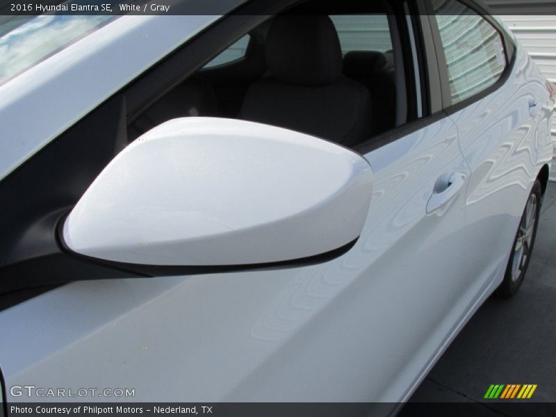 White / Gray 2016 Hyundai Elantra SE