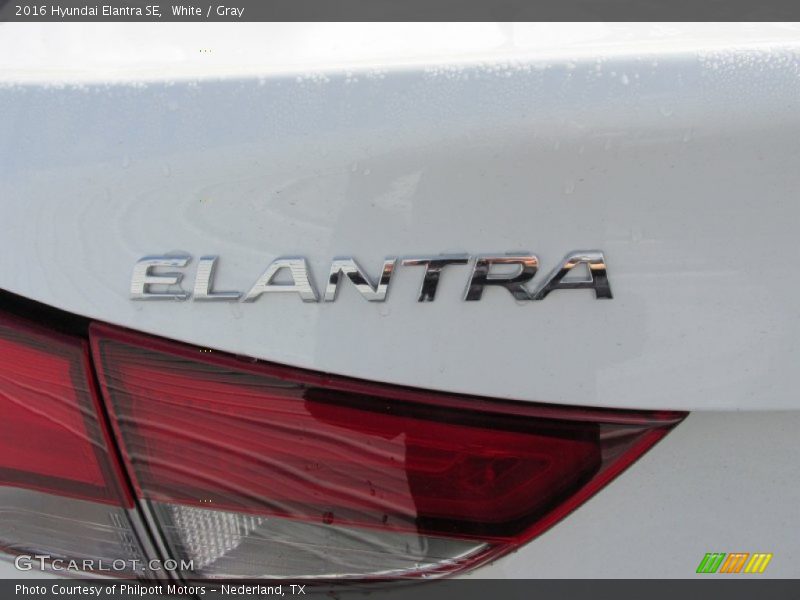 White / Gray 2016 Hyundai Elantra SE