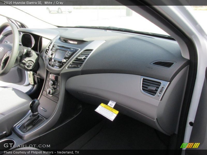 White / Gray 2016 Hyundai Elantra SE