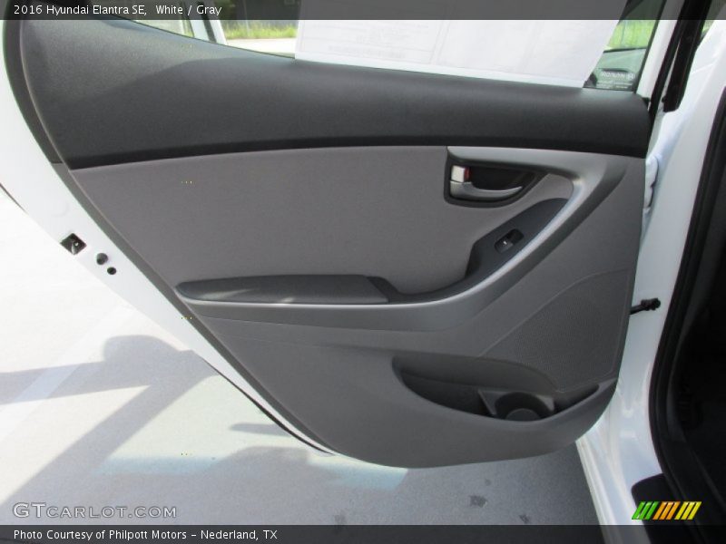 White / Gray 2016 Hyundai Elantra SE