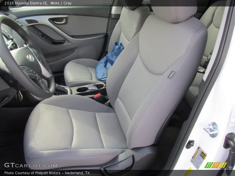 White / Gray 2016 Hyundai Elantra SE
