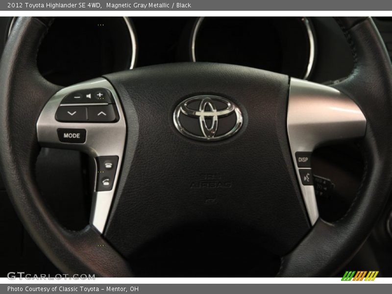 Magnetic Gray Metallic / Black 2012 Toyota Highlander SE 4WD