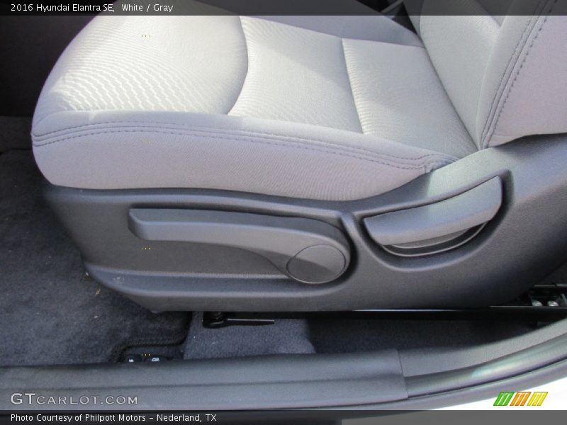 White / Gray 2016 Hyundai Elantra SE