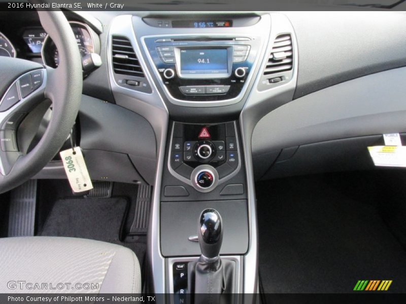 White / Gray 2016 Hyundai Elantra SE