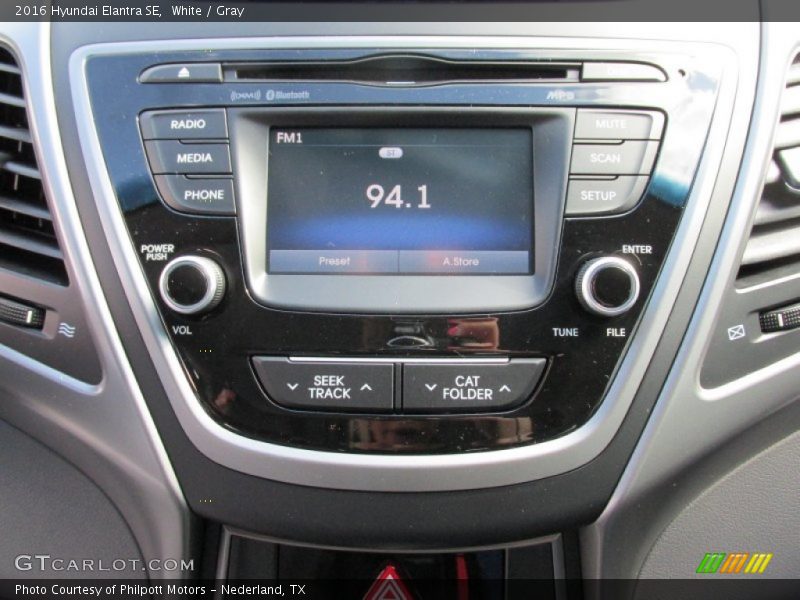 White / Gray 2016 Hyundai Elantra SE