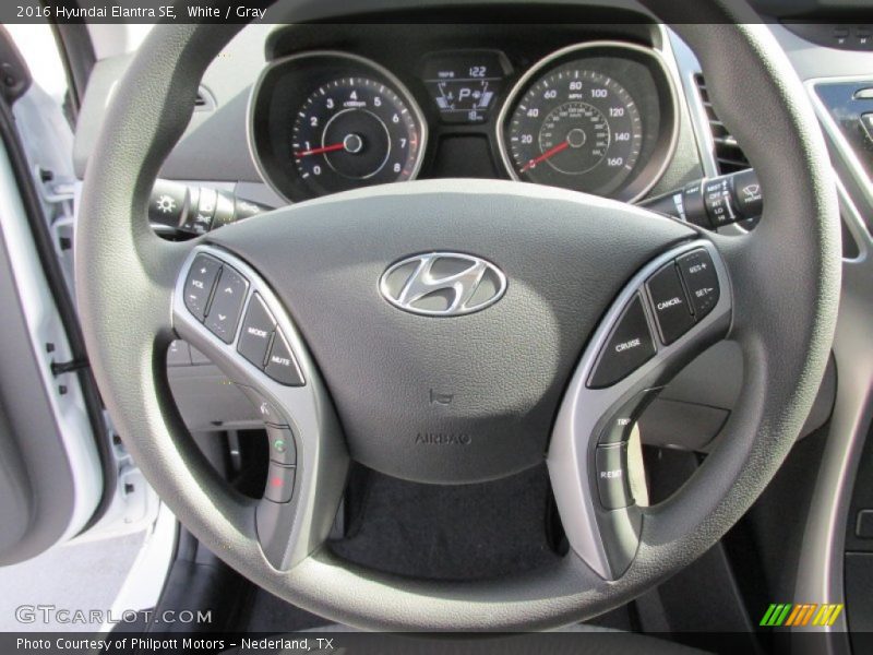 White / Gray 2016 Hyundai Elantra SE
