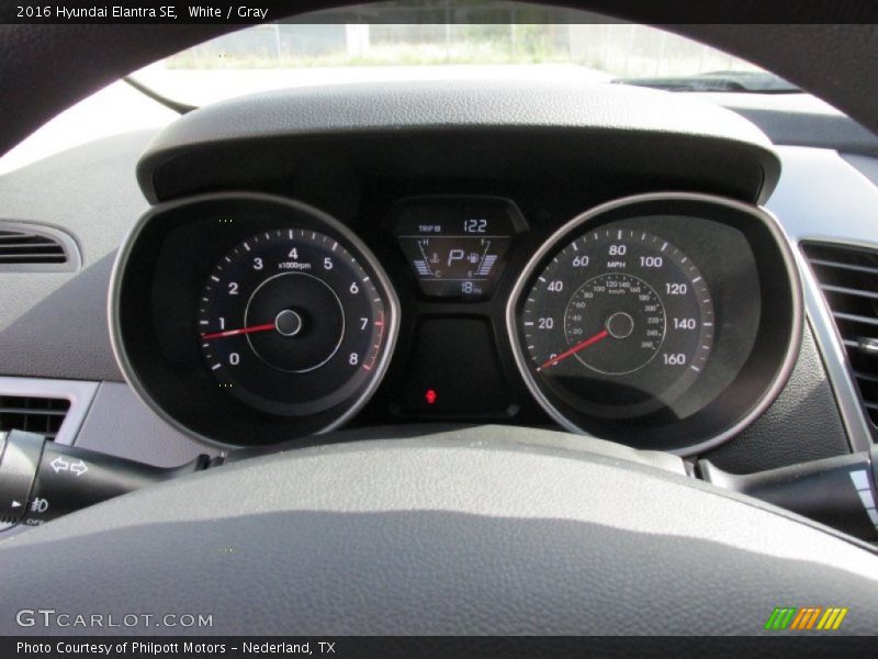 White / Gray 2016 Hyundai Elantra SE