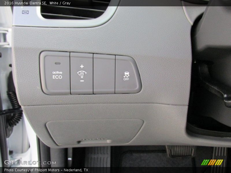 White / Gray 2016 Hyundai Elantra SE