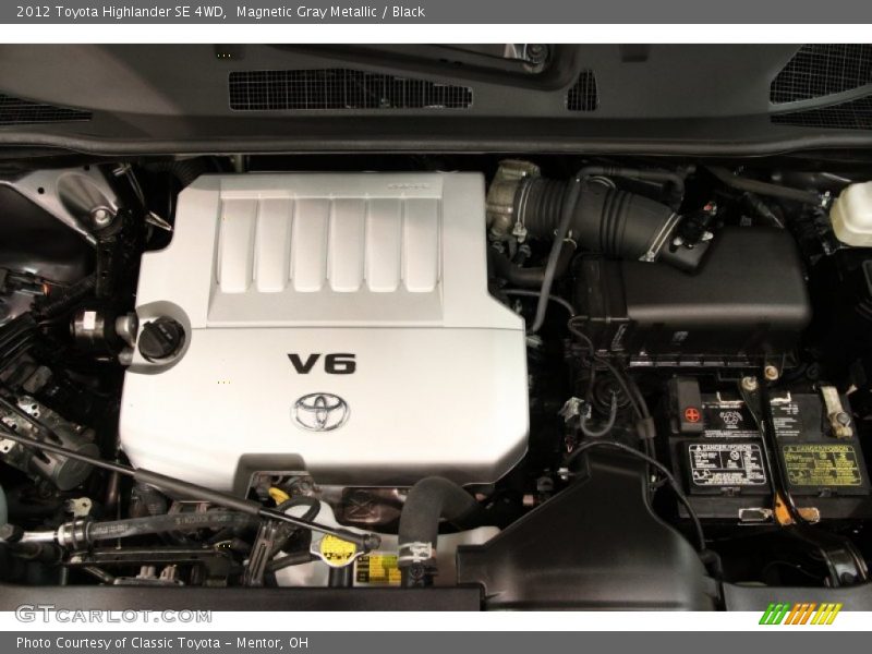 Magnetic Gray Metallic / Black 2012 Toyota Highlander SE 4WD