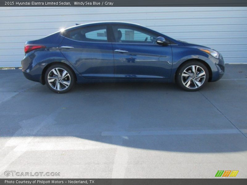 Windy Sea Blue / Gray 2015 Hyundai Elantra Limited Sedan