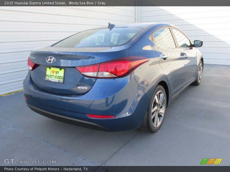 Windy Sea Blue / Gray 2015 Hyundai Elantra Limited Sedan