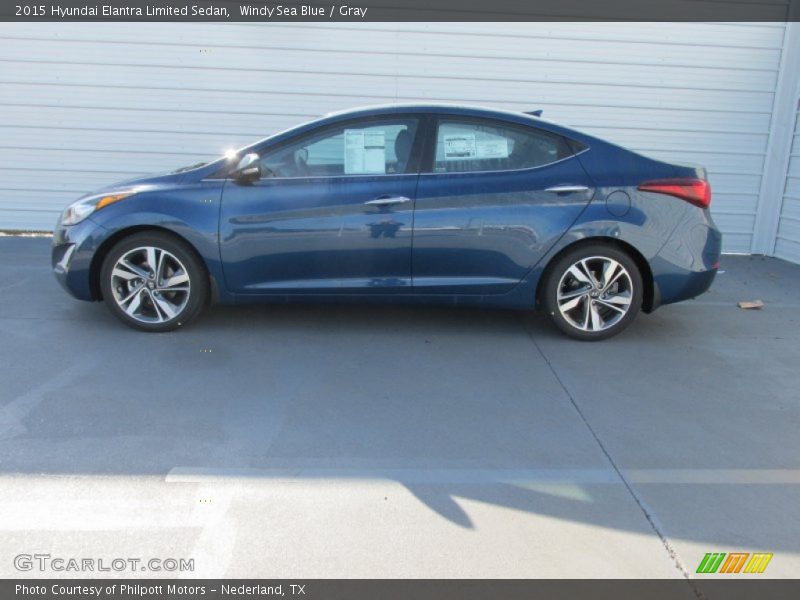 Windy Sea Blue / Gray 2015 Hyundai Elantra Limited Sedan