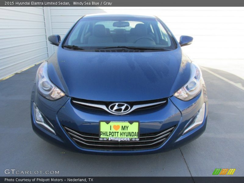 Windy Sea Blue / Gray 2015 Hyundai Elantra Limited Sedan