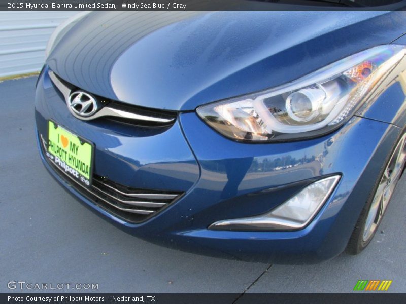 Windy Sea Blue / Gray 2015 Hyundai Elantra Limited Sedan