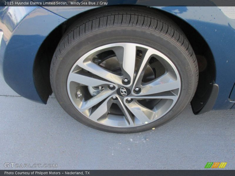 Windy Sea Blue / Gray 2015 Hyundai Elantra Limited Sedan
