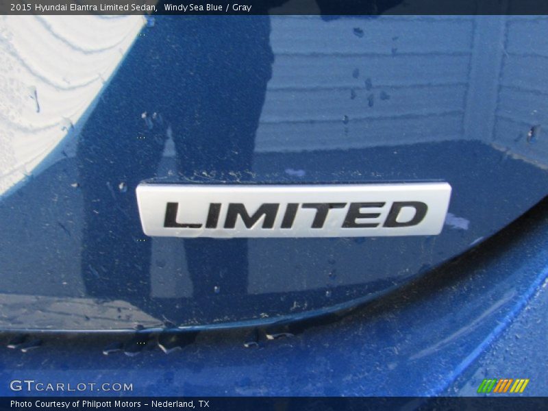 Windy Sea Blue / Gray 2015 Hyundai Elantra Limited Sedan