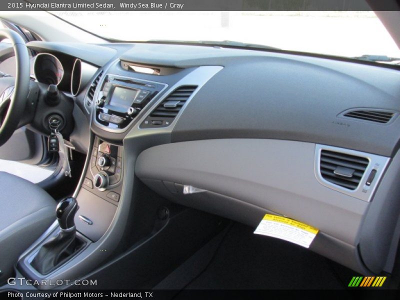 Windy Sea Blue / Gray 2015 Hyundai Elantra Limited Sedan