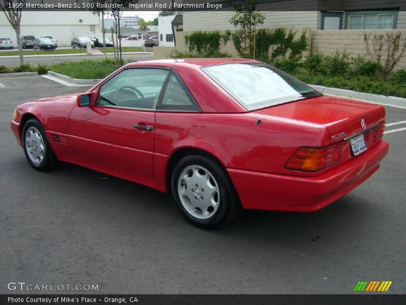 Imperial Red / Parchment Beige 1995 Mercedes-Benz SL 500 Roadster