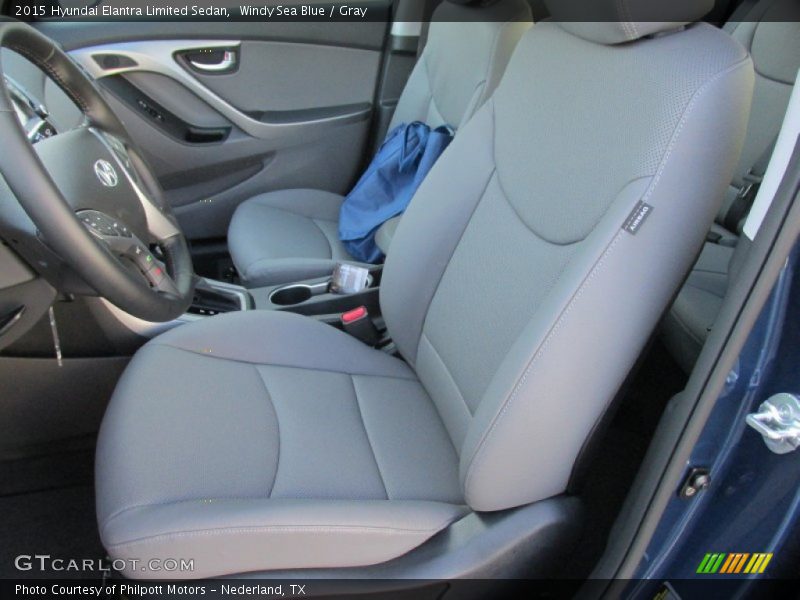 Windy Sea Blue / Gray 2015 Hyundai Elantra Limited Sedan