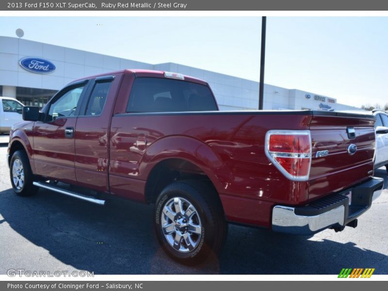 Ruby Red Metallic / Steel Gray 2013 Ford F150 XLT SuperCab