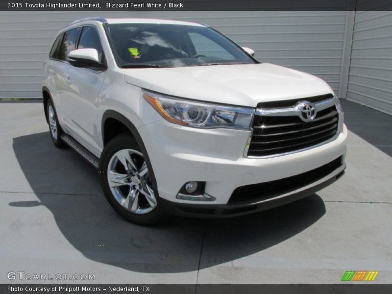 Blizzard Pearl White / Black 2015 Toyota Highlander Limited