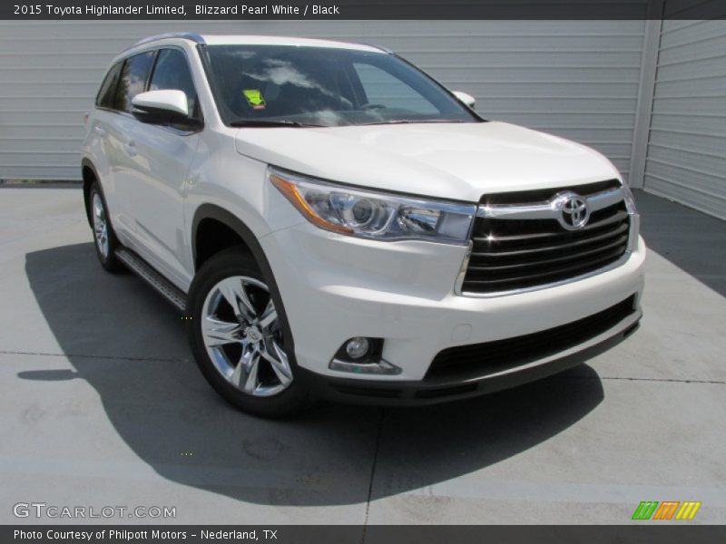 Blizzard Pearl White / Black 2015 Toyota Highlander Limited