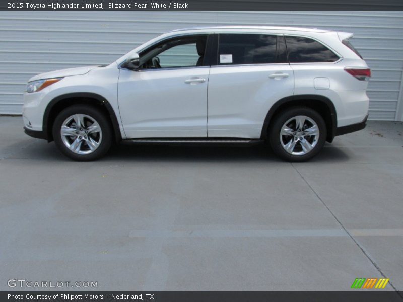 Blizzard Pearl White / Black 2015 Toyota Highlander Limited
