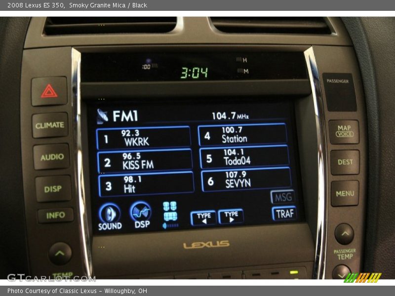 Smoky Granite Mica / Black 2008 Lexus ES 350